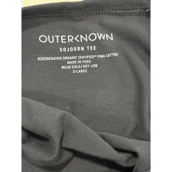 Outerknown Sojourn Tee XL Black Pima Cotton Graphic Logo T-Shirt Streetwear - Picture 5 of 8